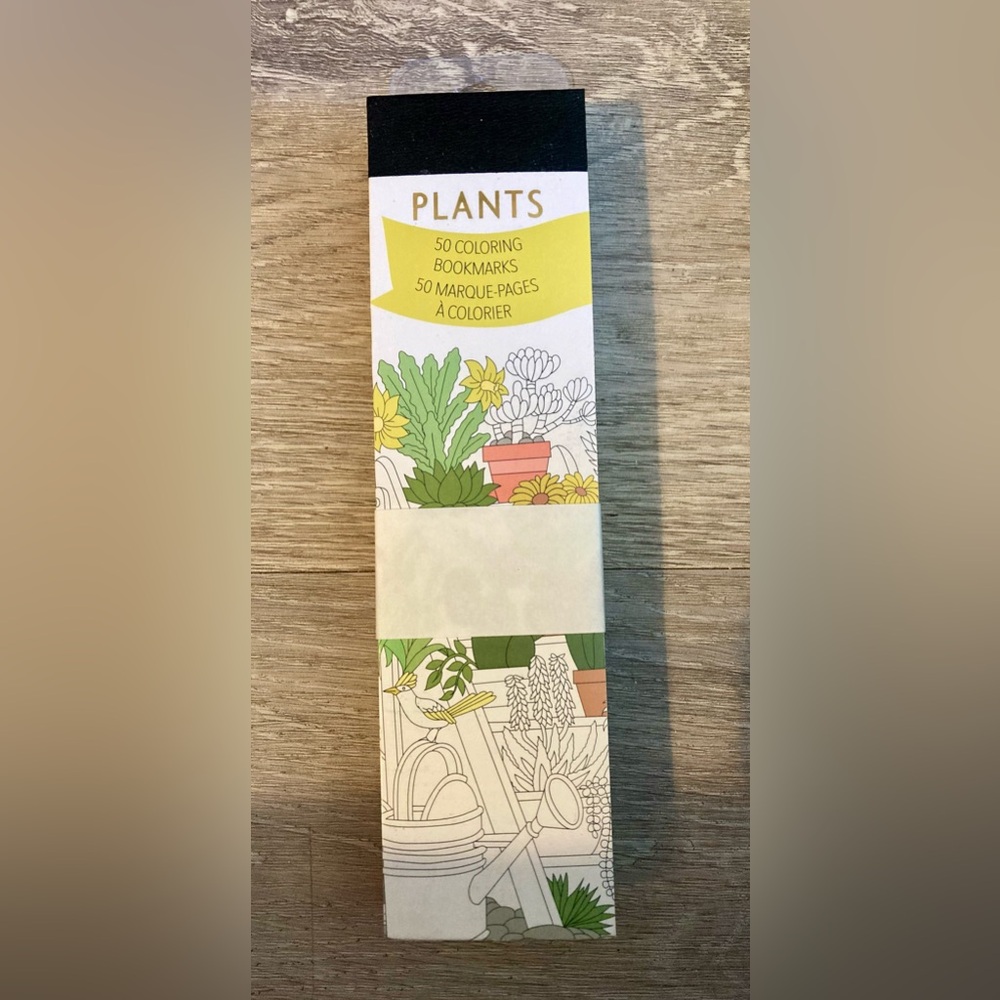 New 50pk Coloring Plants Bookmark Set